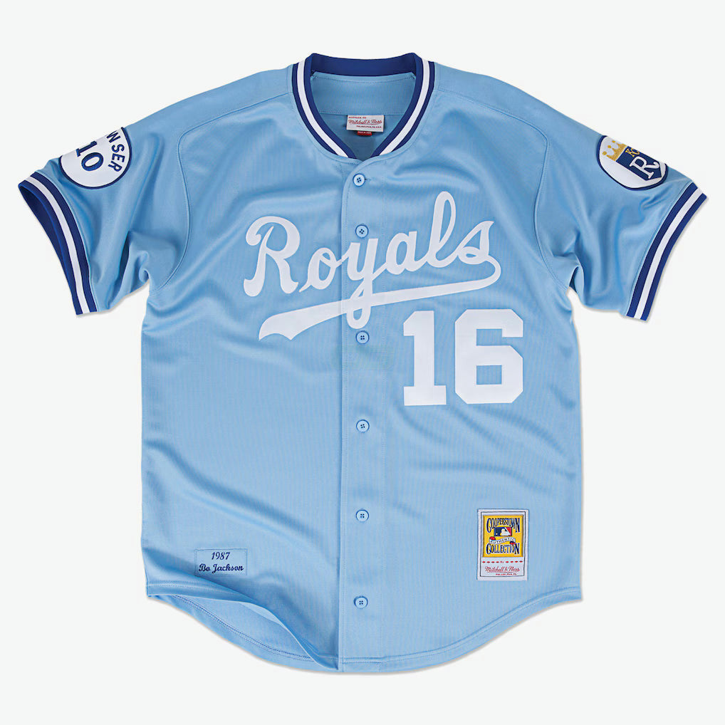 Camisa MLB Kansas City Royals Light Blue Kansas City 1987 Jersey