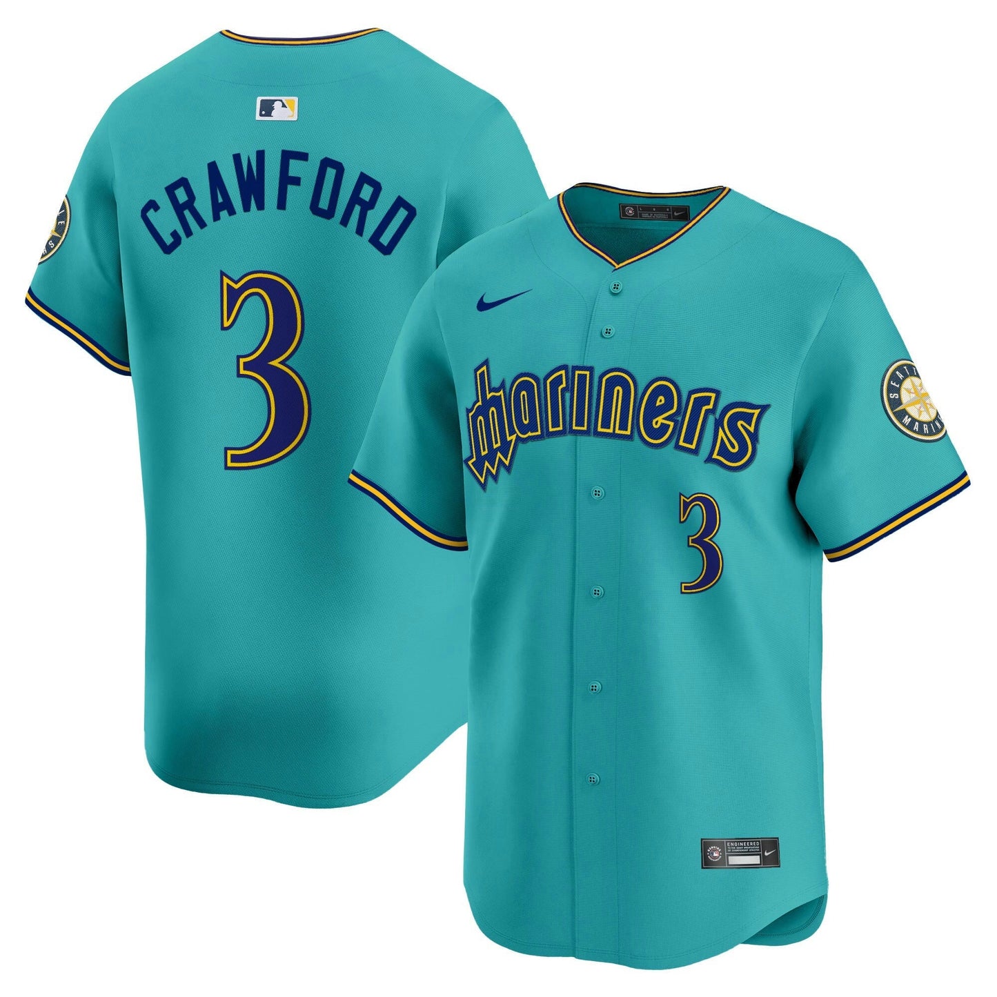 Camisa MLB Seattle Mariners Limited Jersey - Água