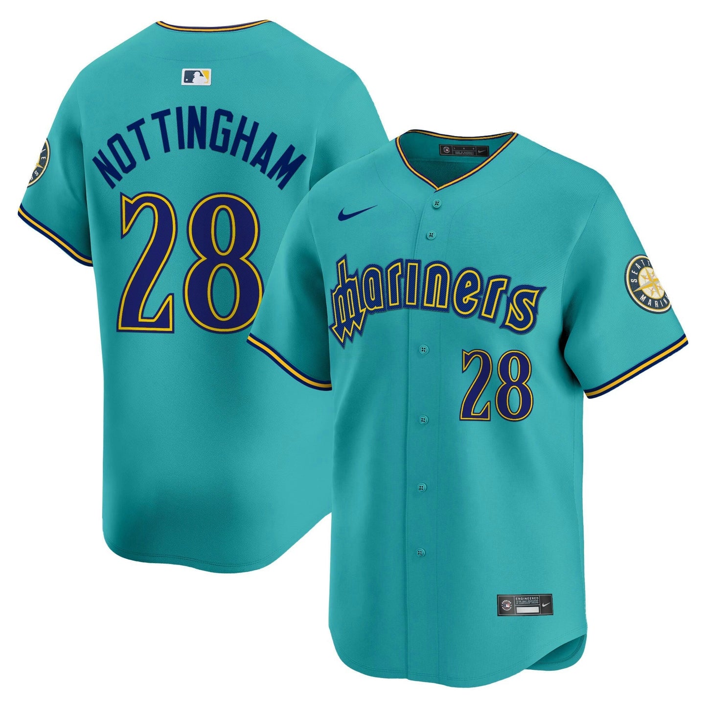 Camisa MLB Seattle Mariners Limited Jersey - Água