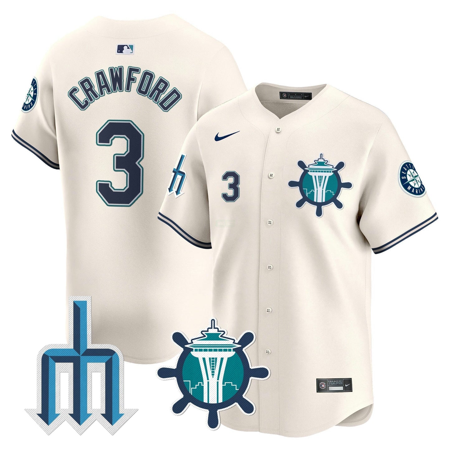 Camisa MLB Seattle Mariners Limited Jersey - Água V2