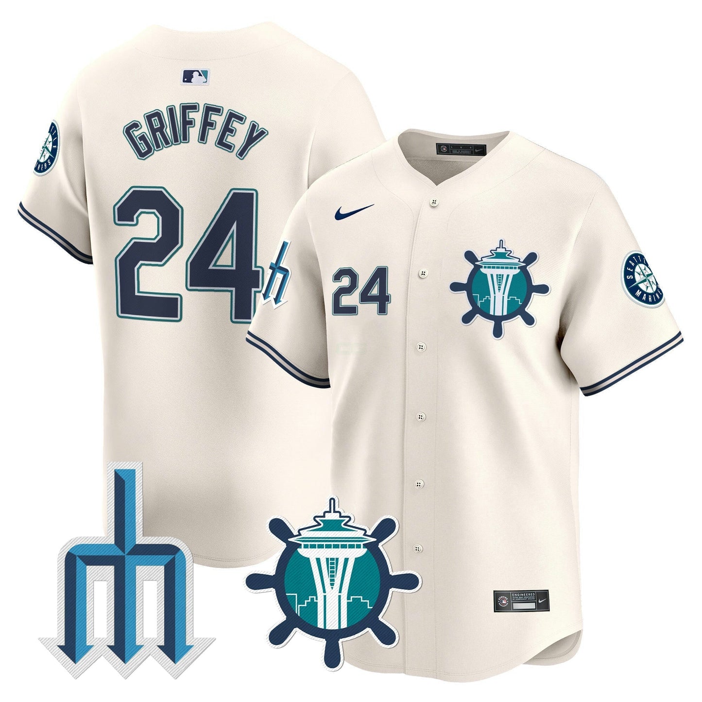Camisa MLB Seattle Mariners Limited Jersey - Água V2