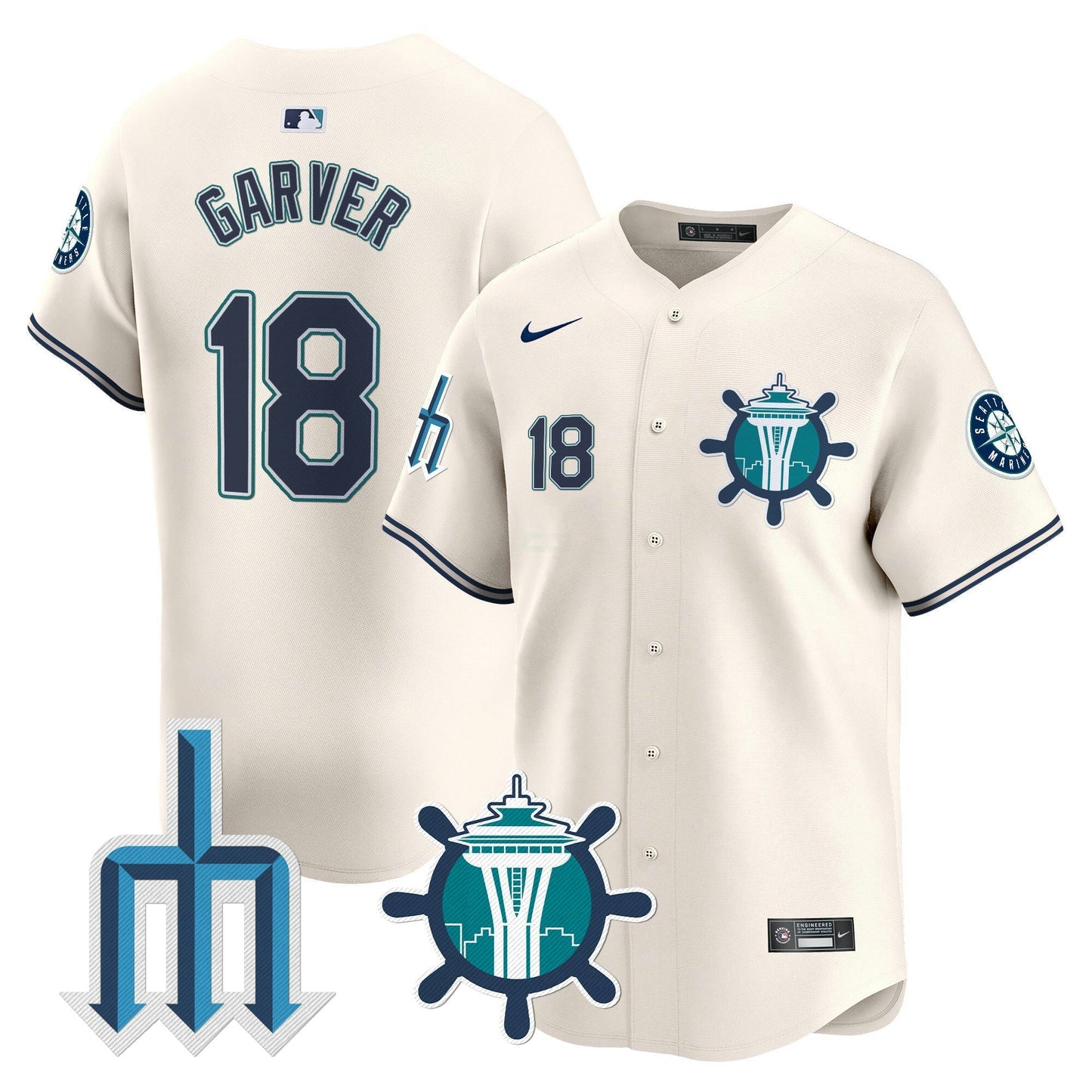 Camisa MLB Seattle Mariners Limited Jersey - Água V2