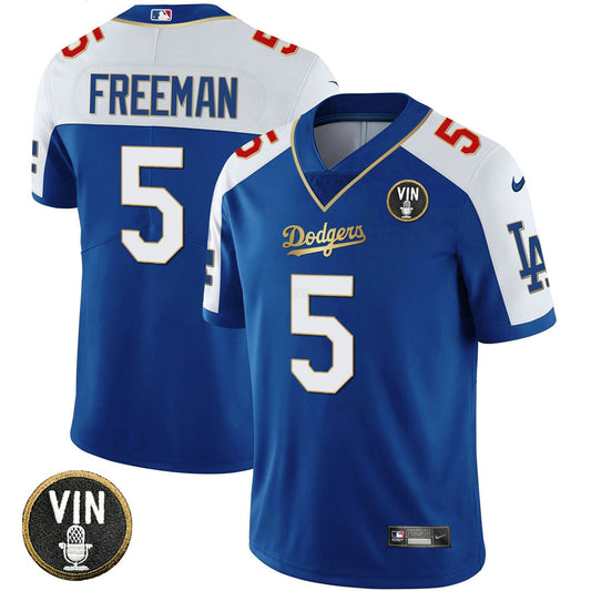 Camisa MLB Los Angeles 2023 Vapor Azul Royal Dourada Jersey