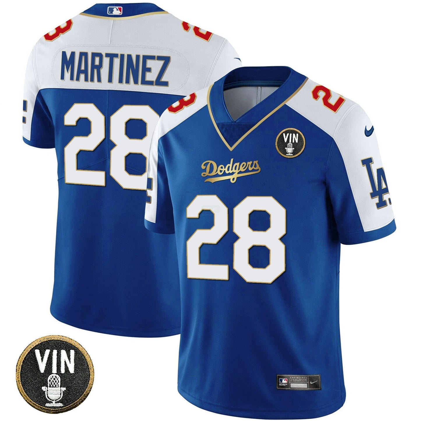 Camisa MLB Los Angeles 2023 Vapor Azul Royal Dourada Jersey