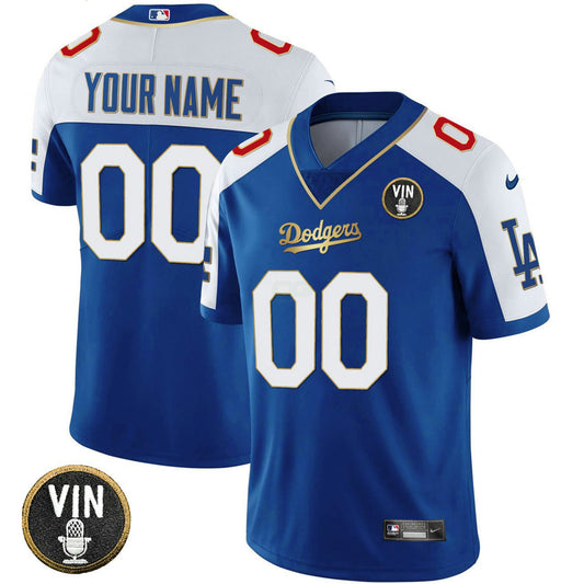 Camisa MLB Los Angeles 2023 Vapor Azul Royal Dourada Jersey - Azul Royal