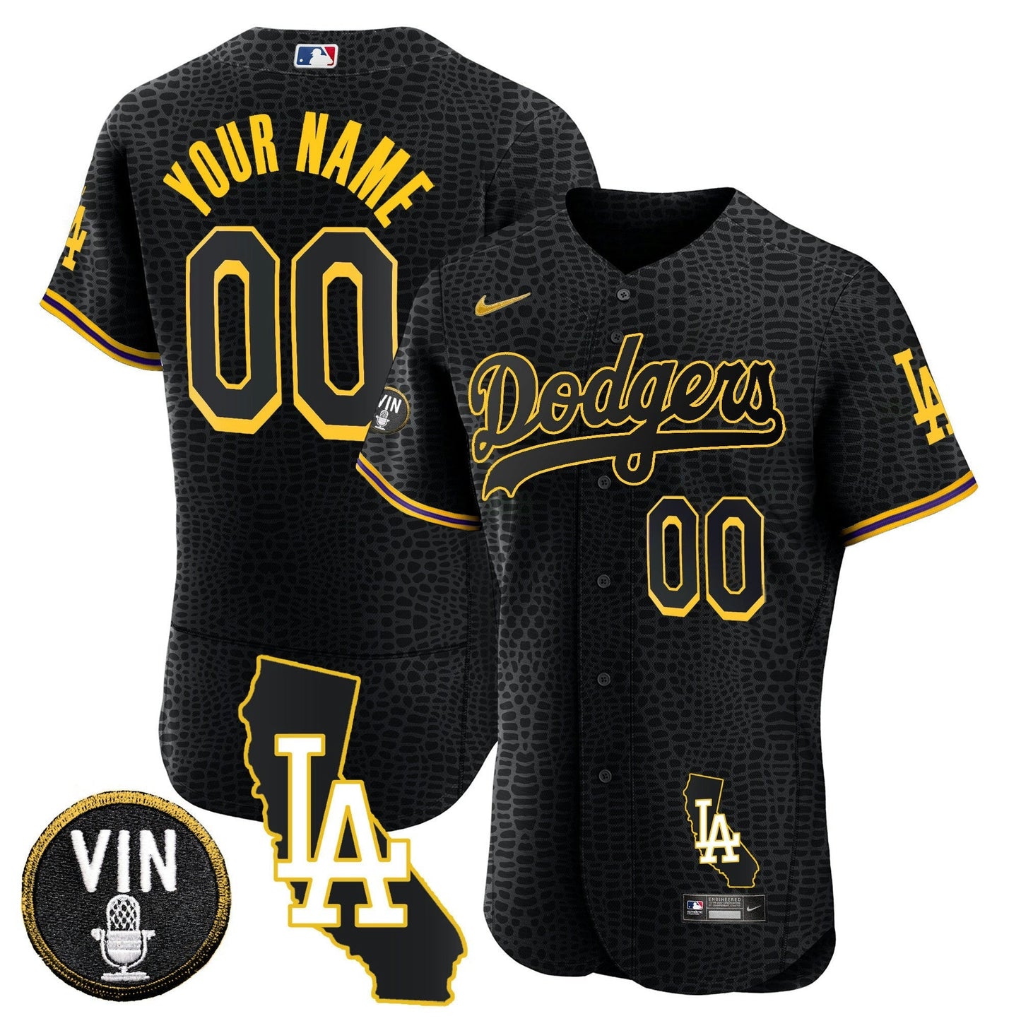 Camisa MLB Los Angeles California Patch Dourada Trim Flex Base Jersey