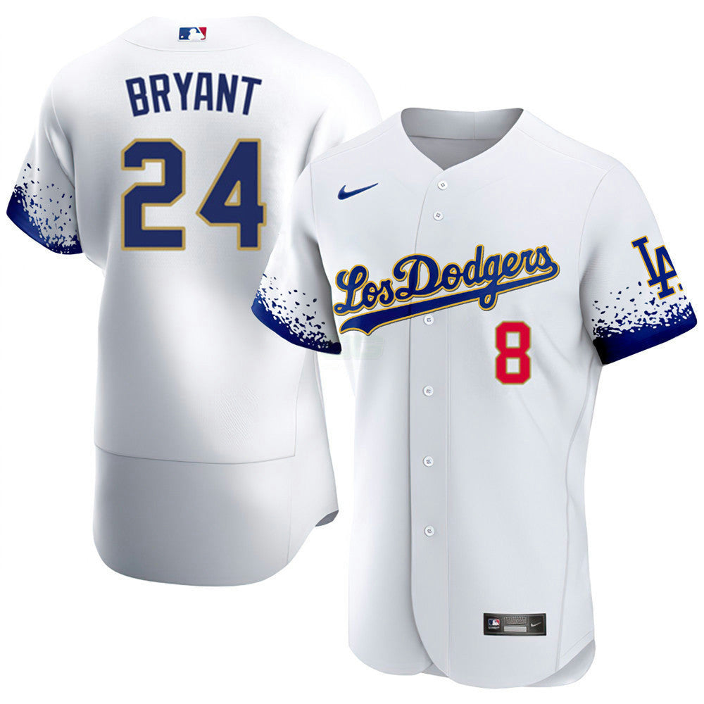 Camisa MLB Los Angeles City Connect Branca Dourada Jersey