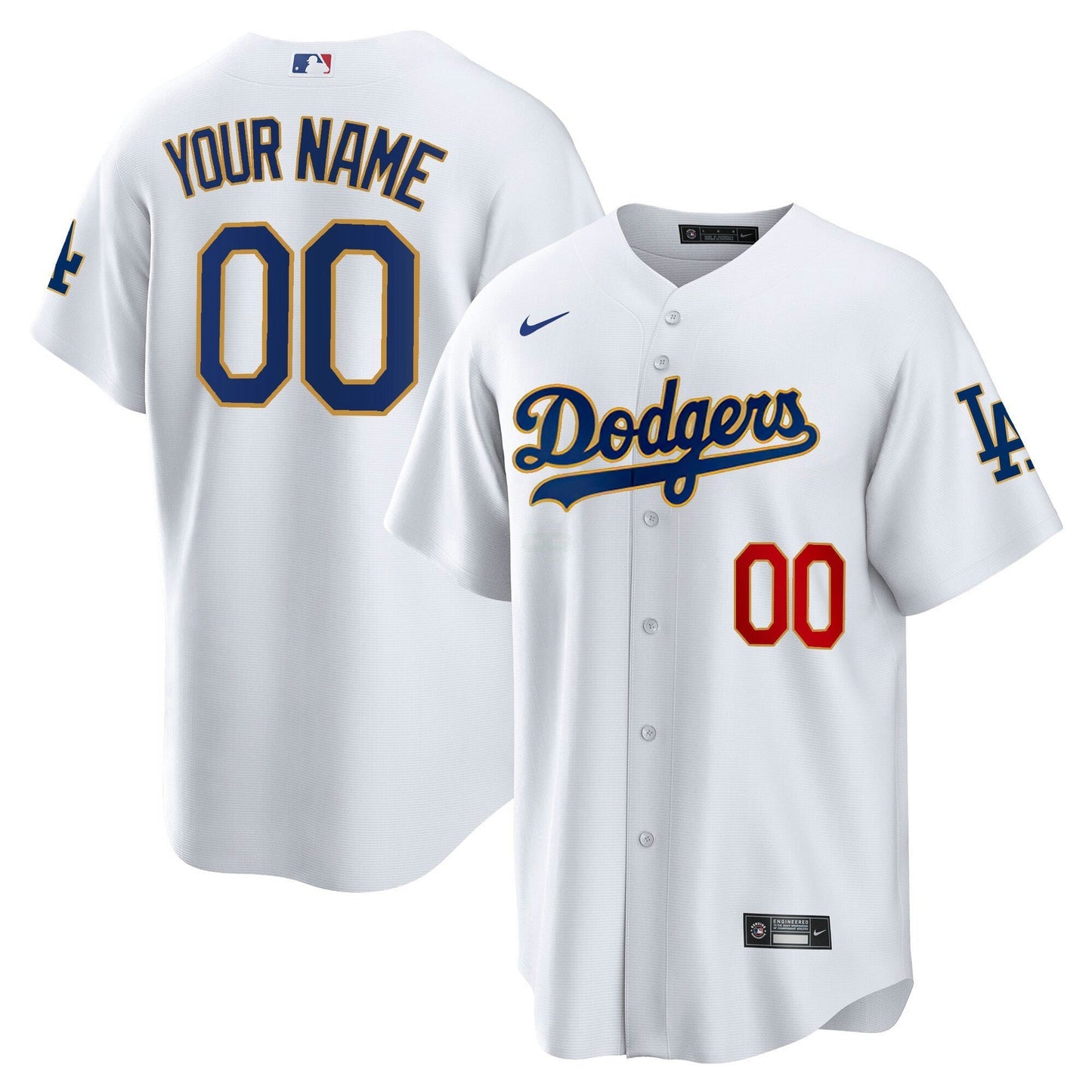 Camisa MLB Los Angeles Gold Trim Cool Base Jersey