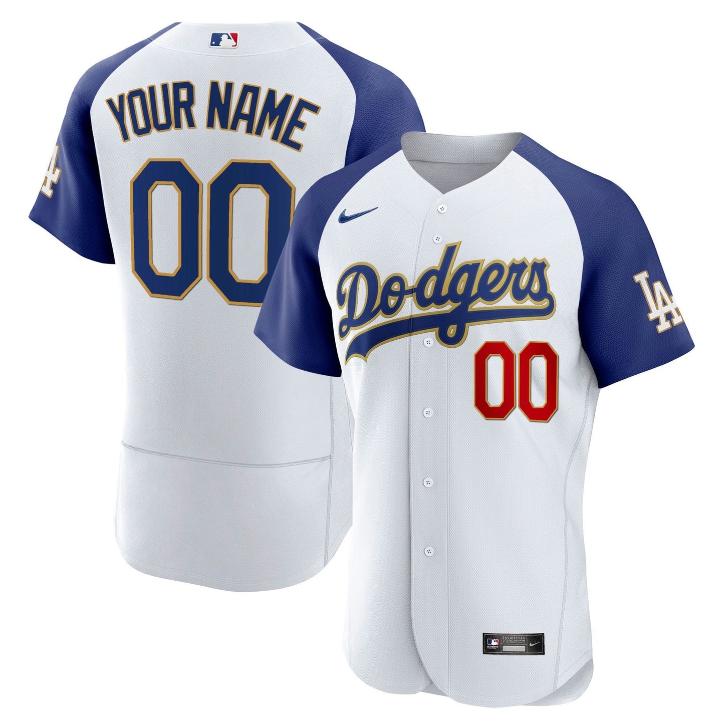 Camisa MLB Los Angeles Gold Trim Flex Base Jersey
