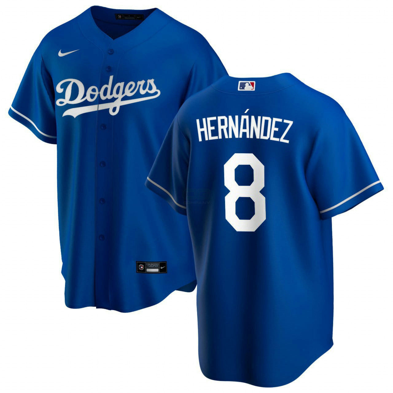 Camisa MLB Los Angeles Kike Hernandez Blue Jersey - Azul