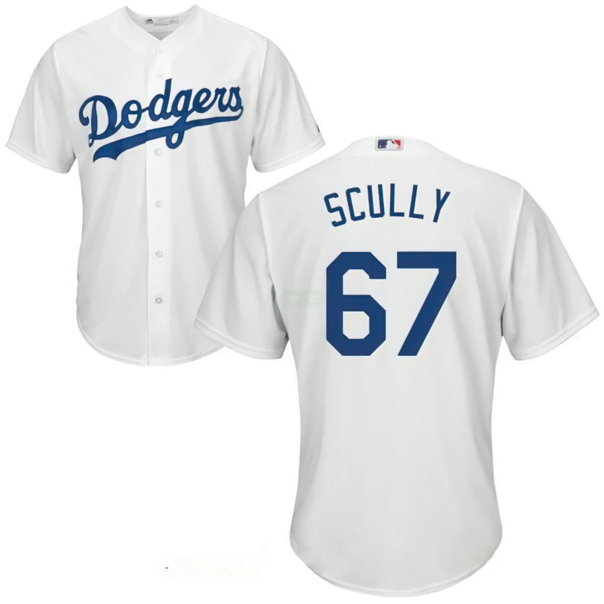Camisa MLB Los Angeles Sportscaster #67 Vin Scully Retired White Home Stitched Cool Base Jersey