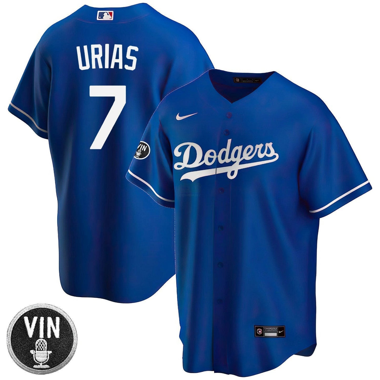 Camisa MLB Los Angeles Vin Scully Patch Alternativa Jersey