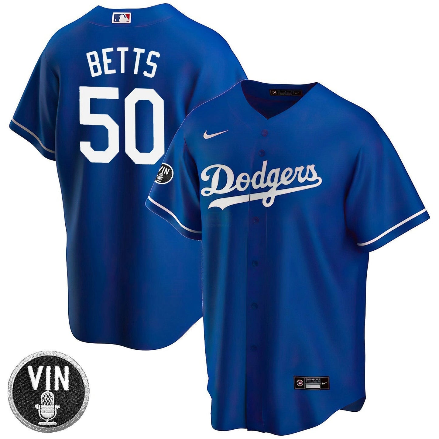 Camisa MLB Los Angeles Vin Scully Patch Alternativa Jersey