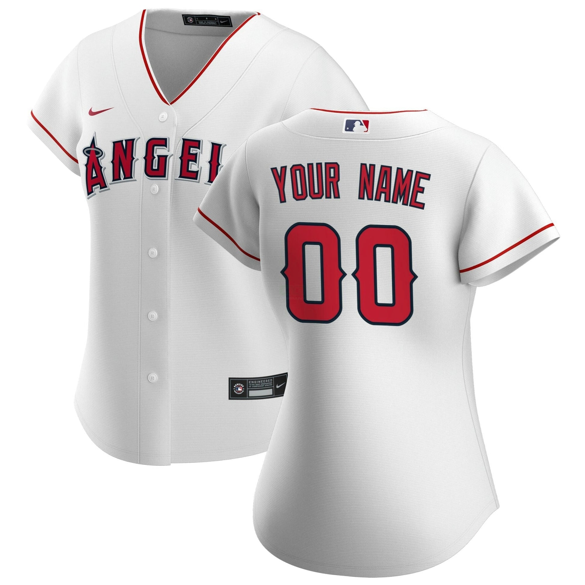Camisa MLB Los Angeles White Custom Name & Number Jersey - Branca
