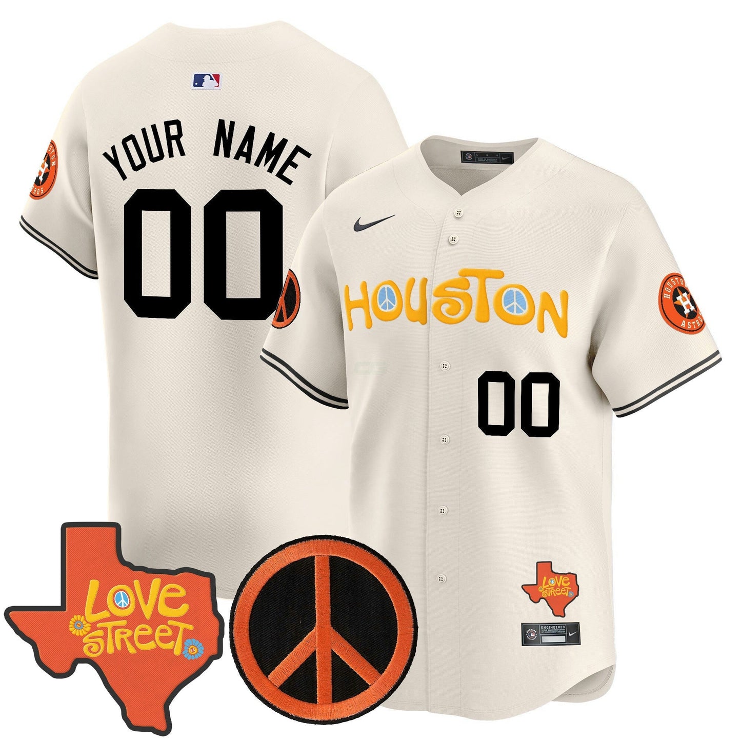 Camisa MLB Love Street & Peace Sign Patch Vapor Premier Limited Jersey V2