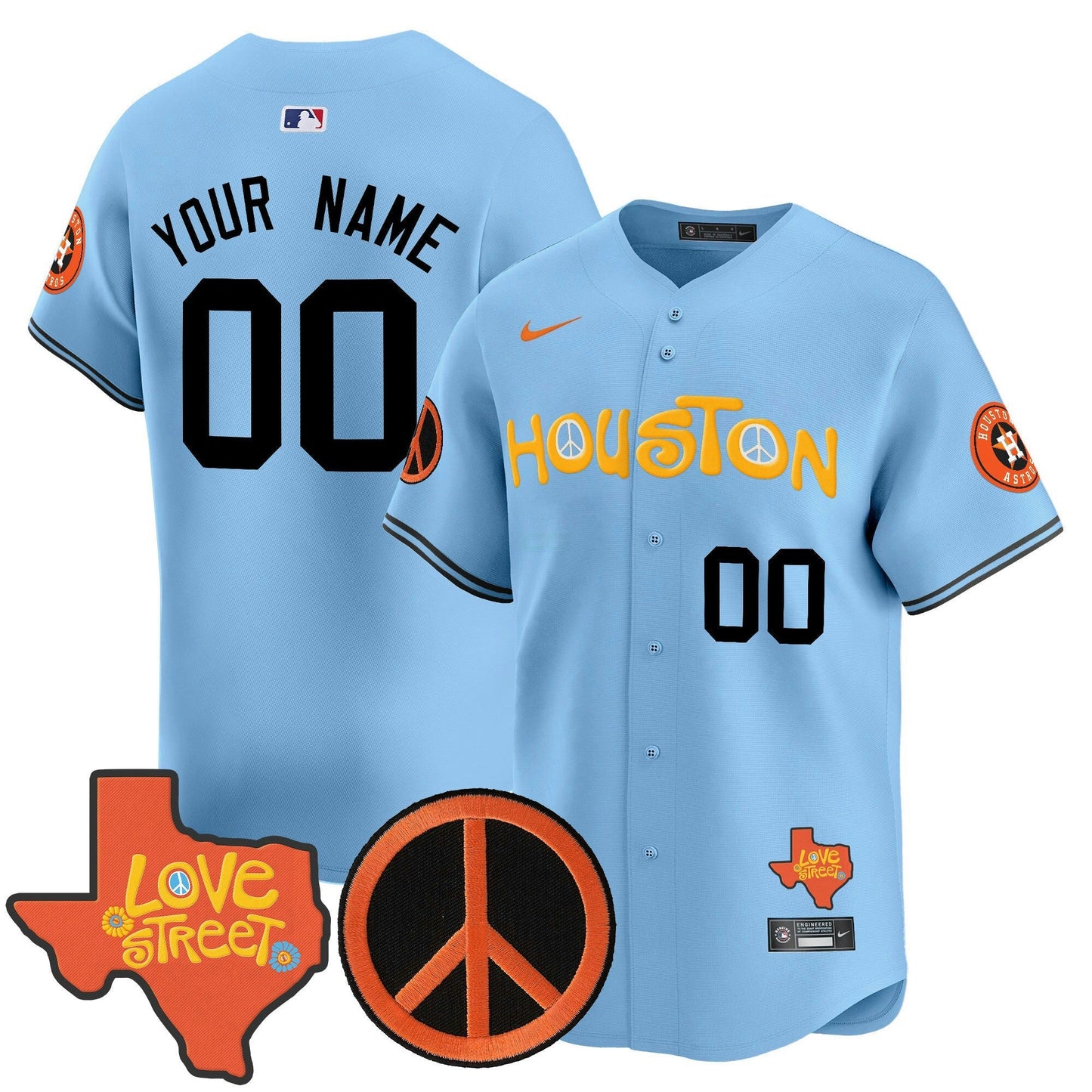 Camisa MLB Love Street & Peace Sign Patch Vapor Premier Limited Jersey V2