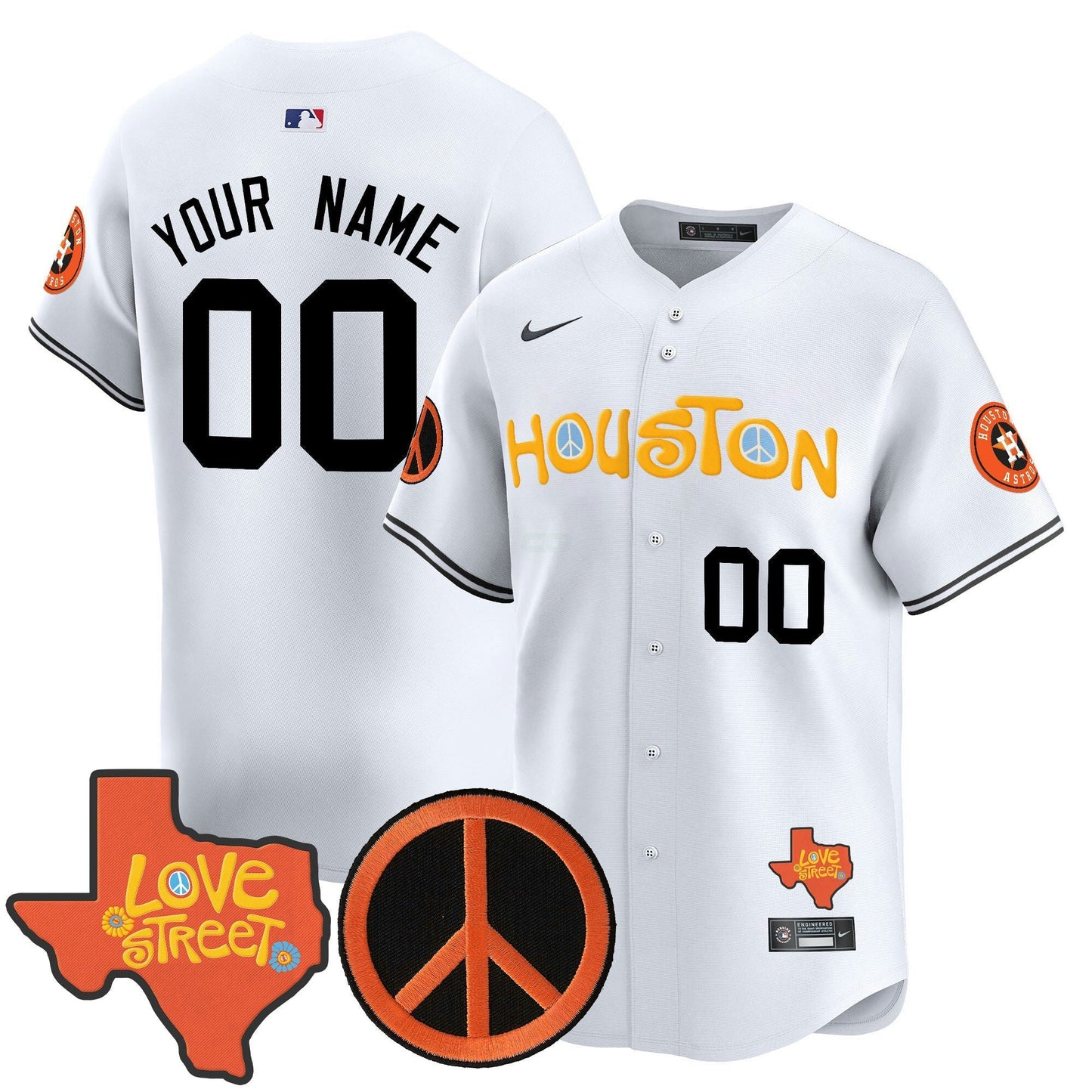 Camisa MLB Love Street & Peace Sign Patch Vapor Premier Limited Jersey V2