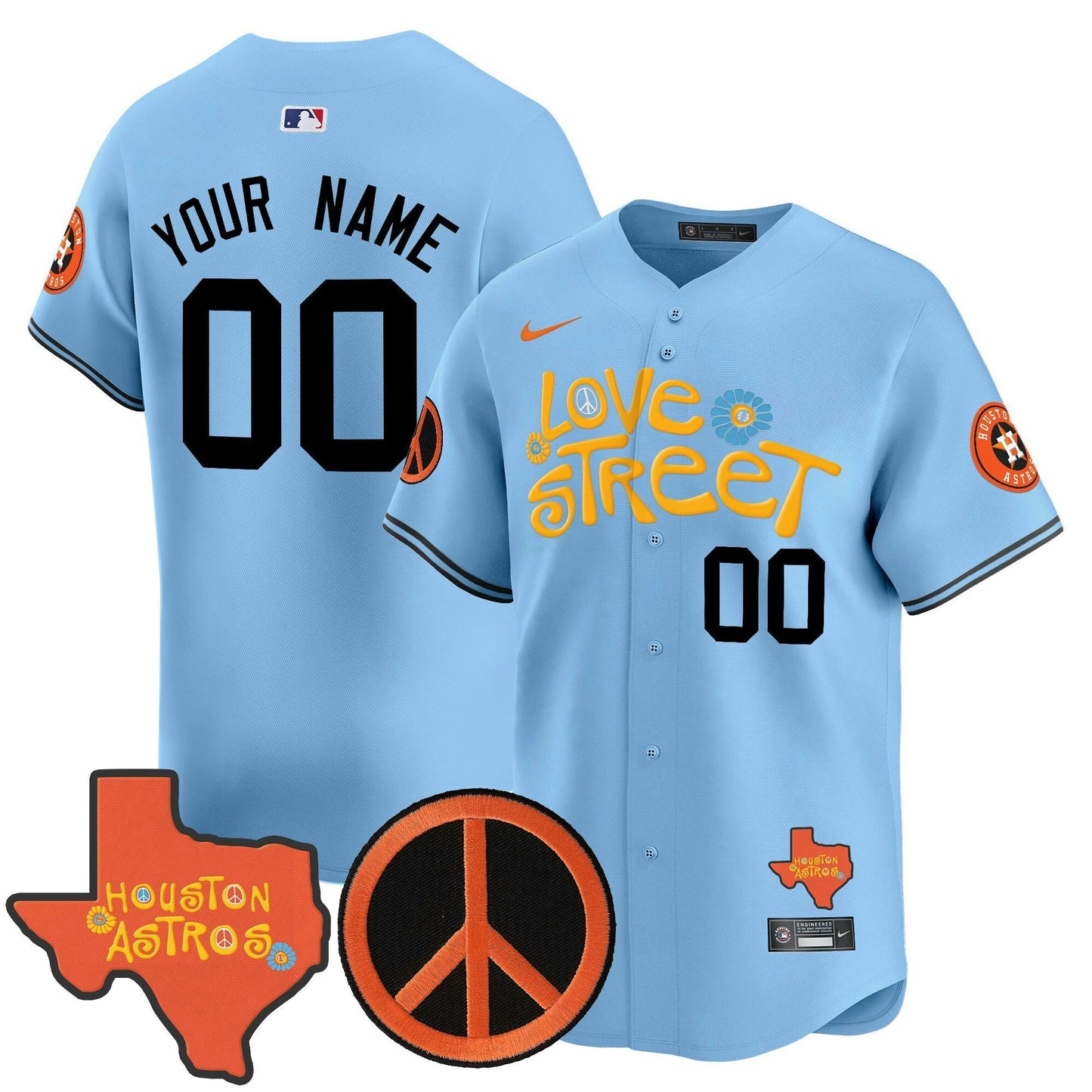 Camisa MLB Love Street & Peace Sign Patch Vapor Premier Limited Jersey V3