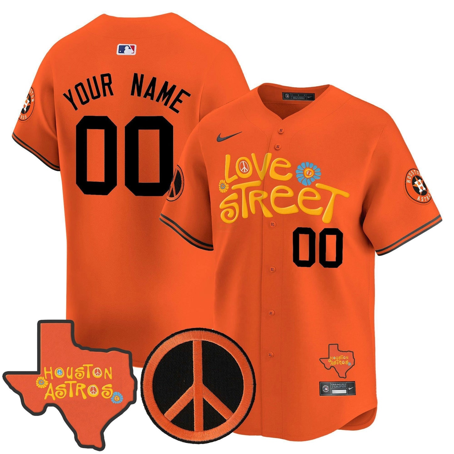 Camisa MLB Love Street & Peace Sign Patch Vapor Premier Limited Jersey V3