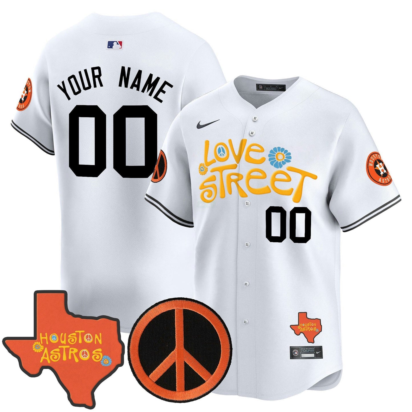 Camisa MLB Love Street & Peace Sign Patch Vapor Premier Limited Jersey V3