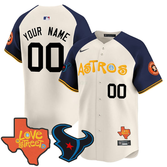 Camisa MLB Love Street & Texans Patch Vapor Premier Limited Jersey
