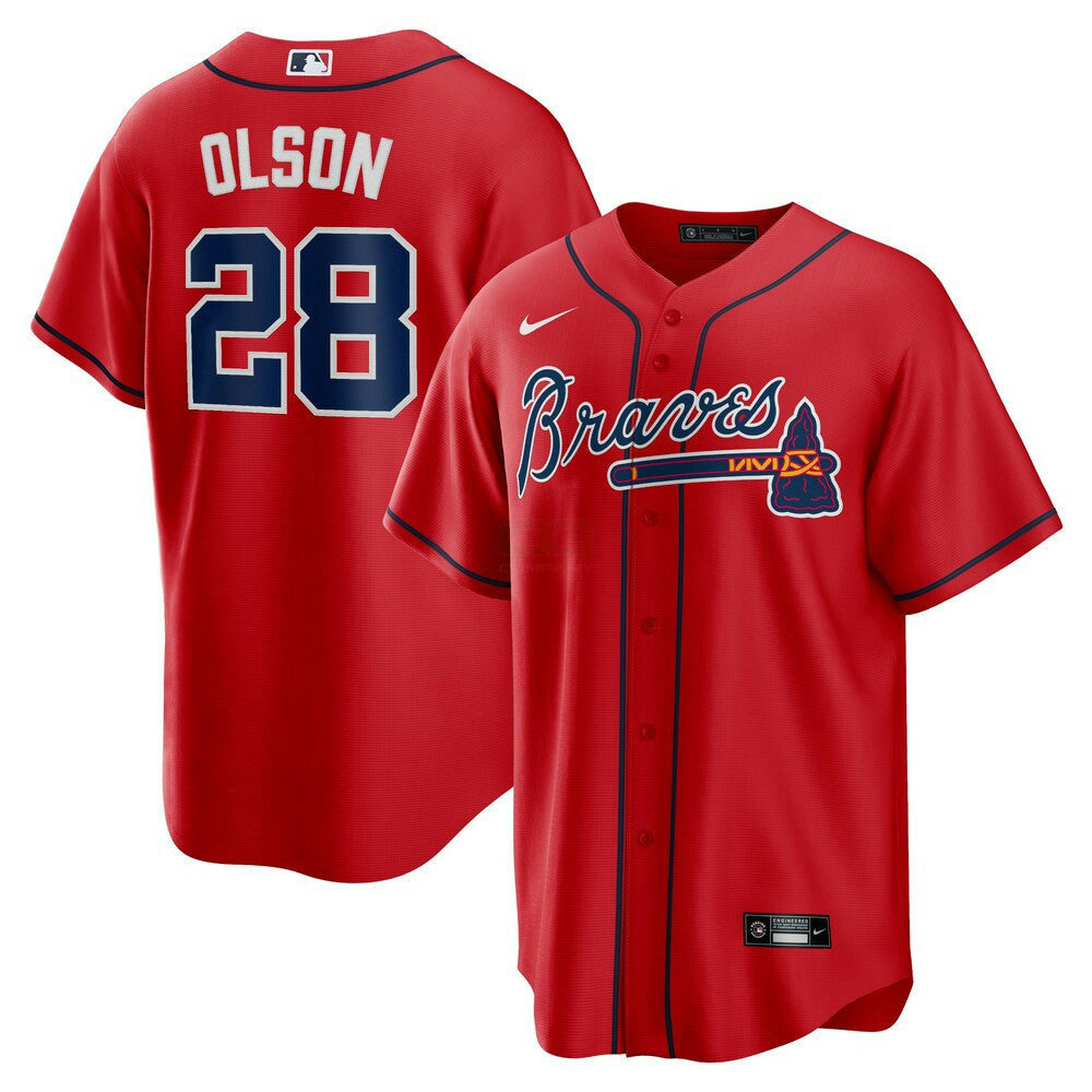 Camisa MLB Matt Olson Atlanta Red Jersey - Vermelha