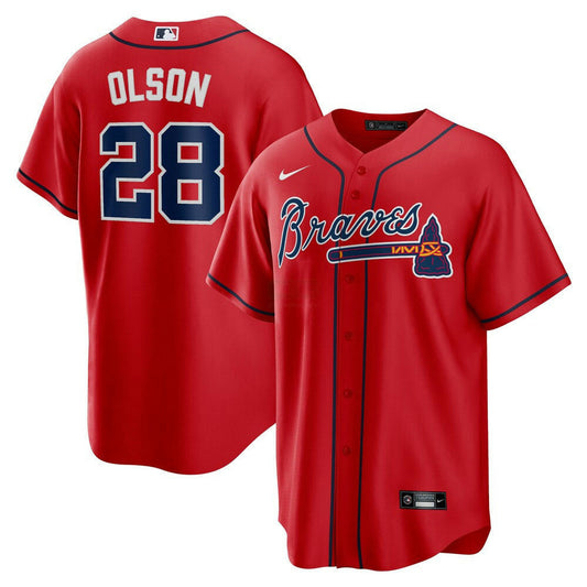 Camisa MLB Matt Olson Atlanta Red Jersey - Vermelha