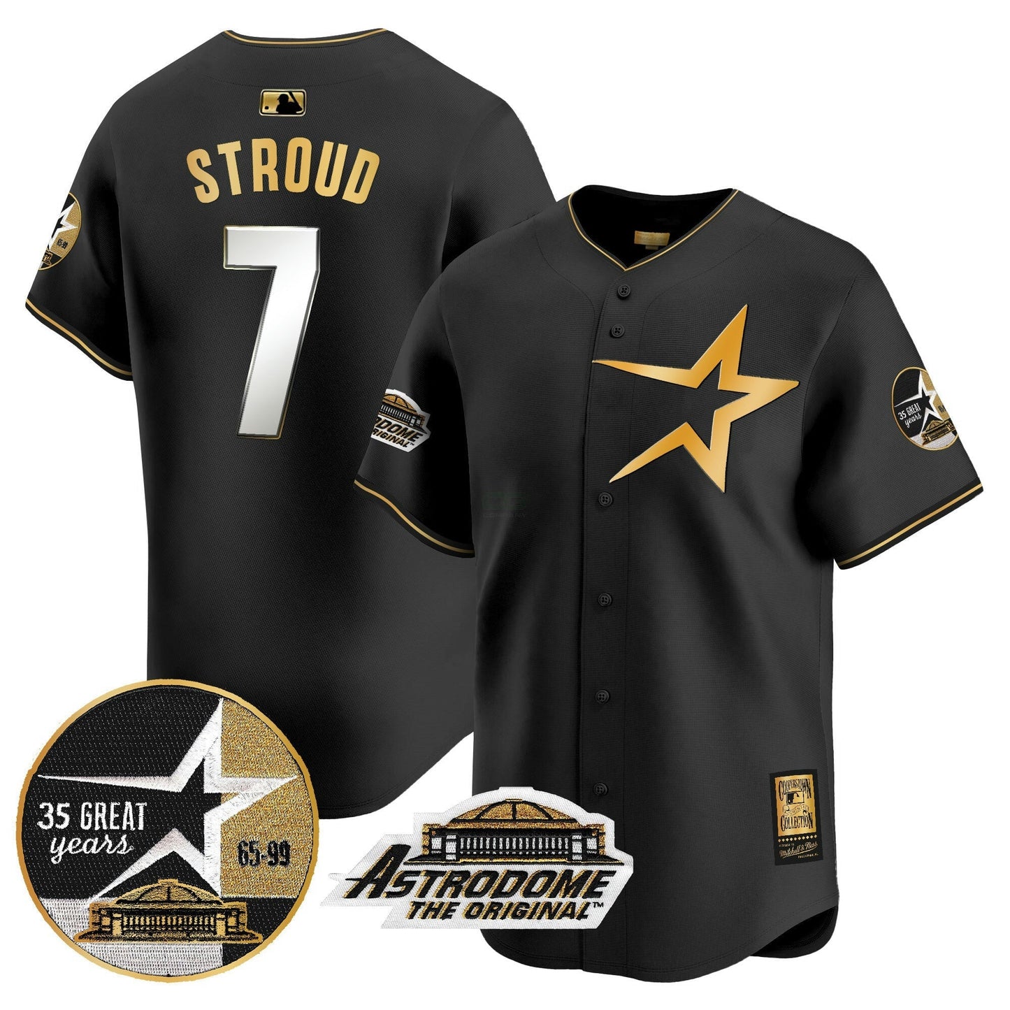 Camisa MLB Men’s 1999 Throwback 35th & Astrodome Patch Vapor Premier Limited Jersey