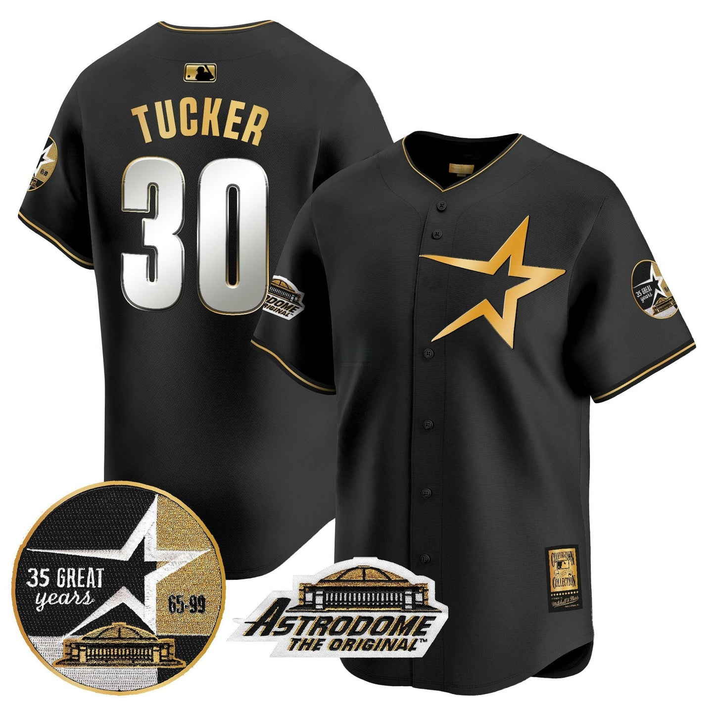 Camisa MLB Men’s 1999 Throwback 35th & Astrodome Patch Vapor Premier Limited Jersey