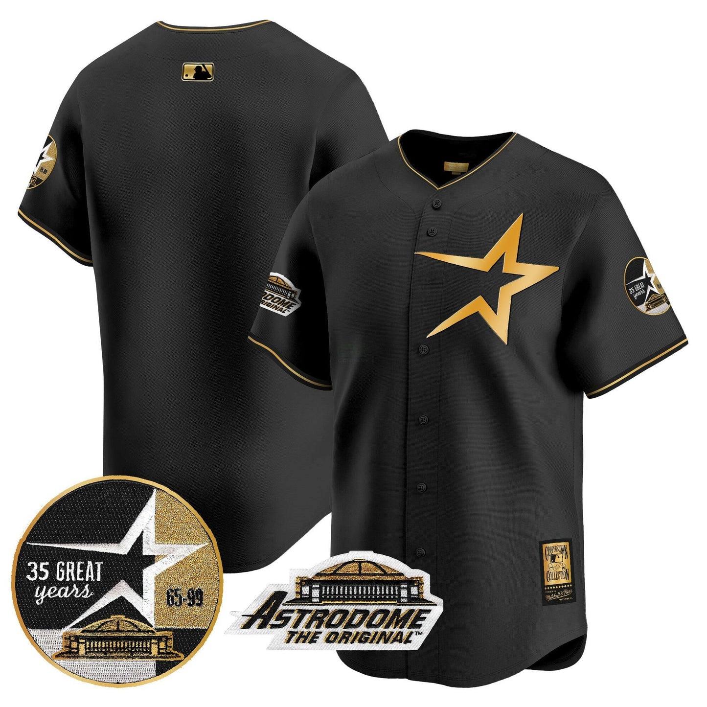 Camisa MLB Men’s 1999 Throwback 35th & Astrodome Patch Vapor Premier Limited Jersey