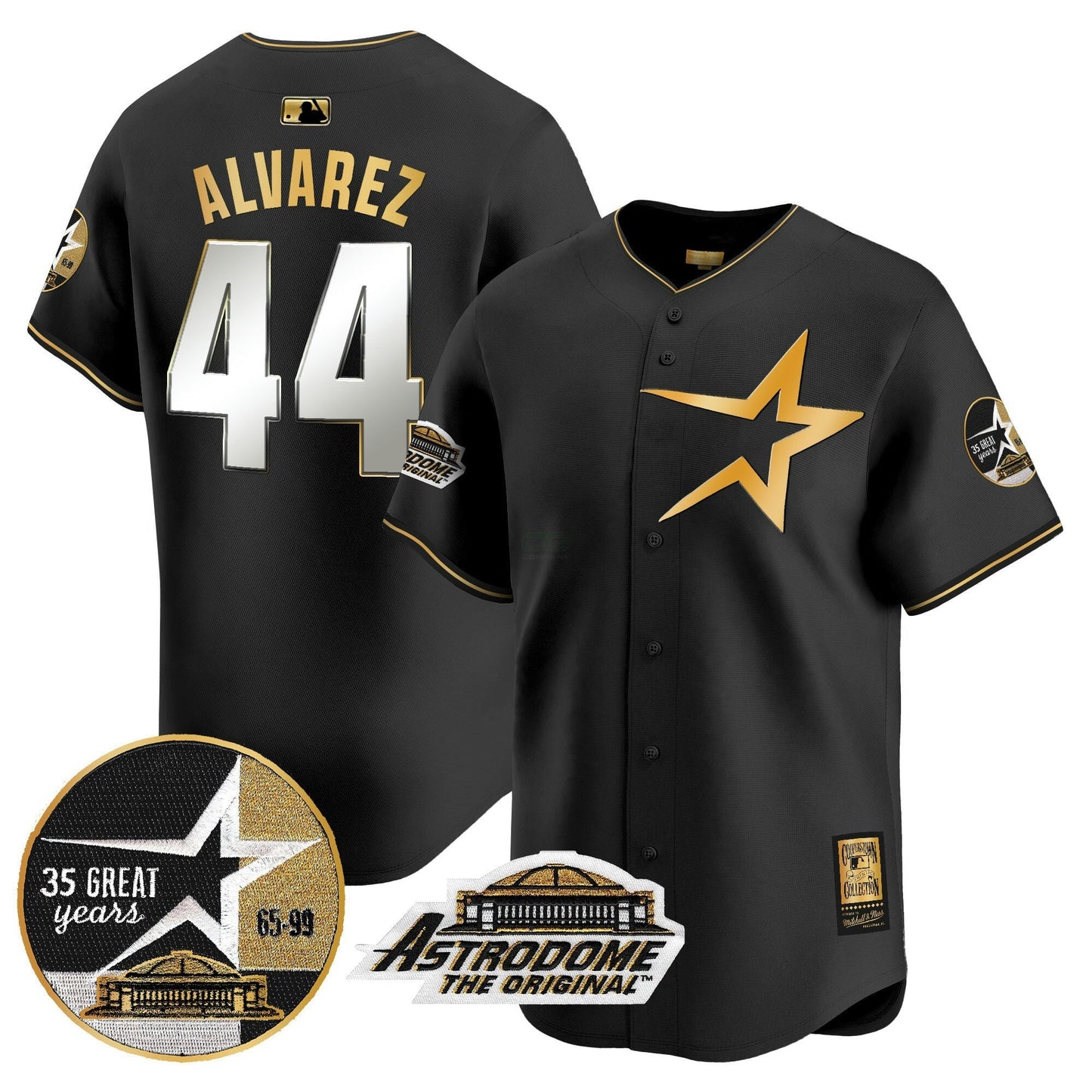 Camisa MLB Men’s 1999 Throwback 35th & Astrodome Patch Vapor Premier Limited Jersey