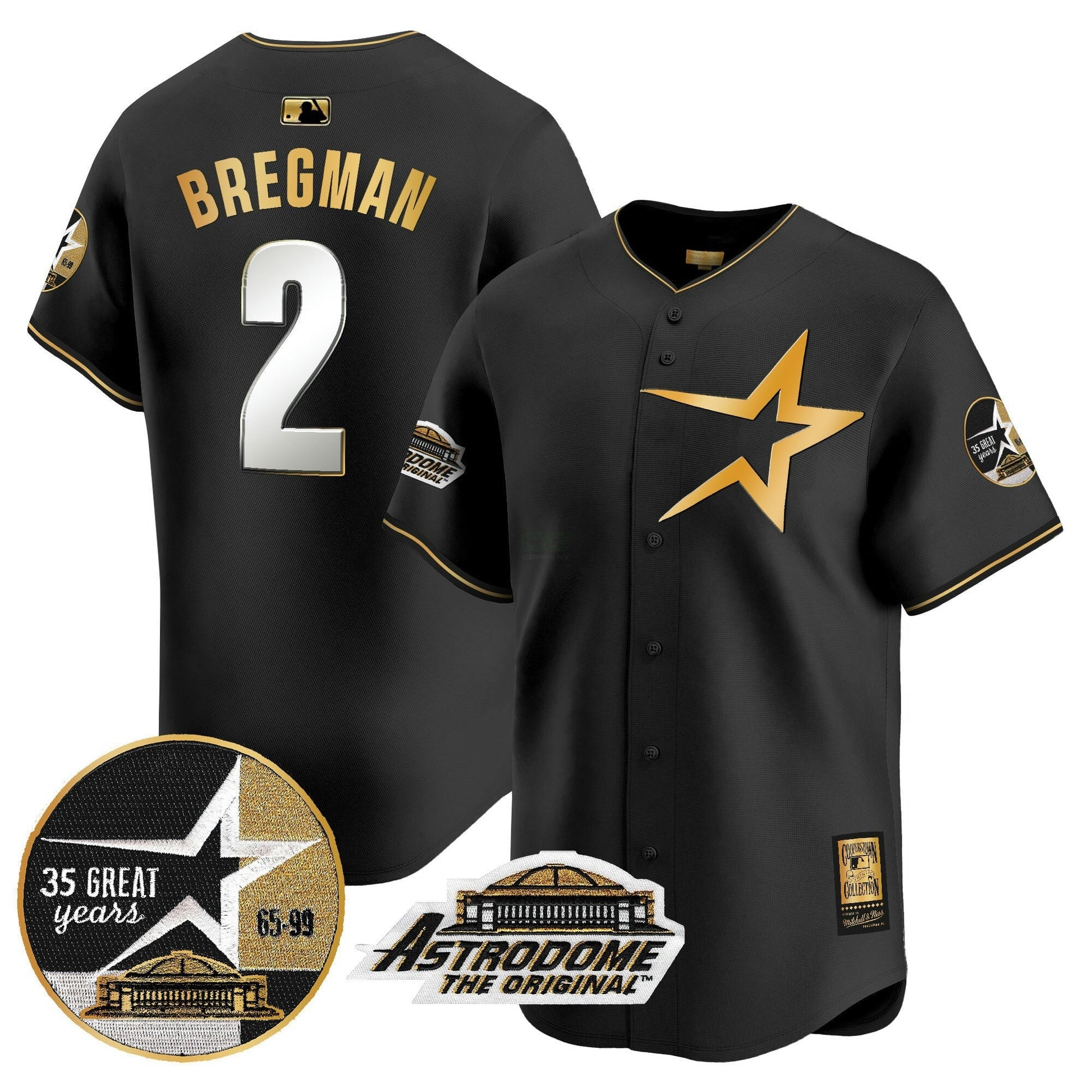 Camisa MLB Men’s 1999 Throwback 35th & Astrodome Patch Vapor Premier Limited Jersey