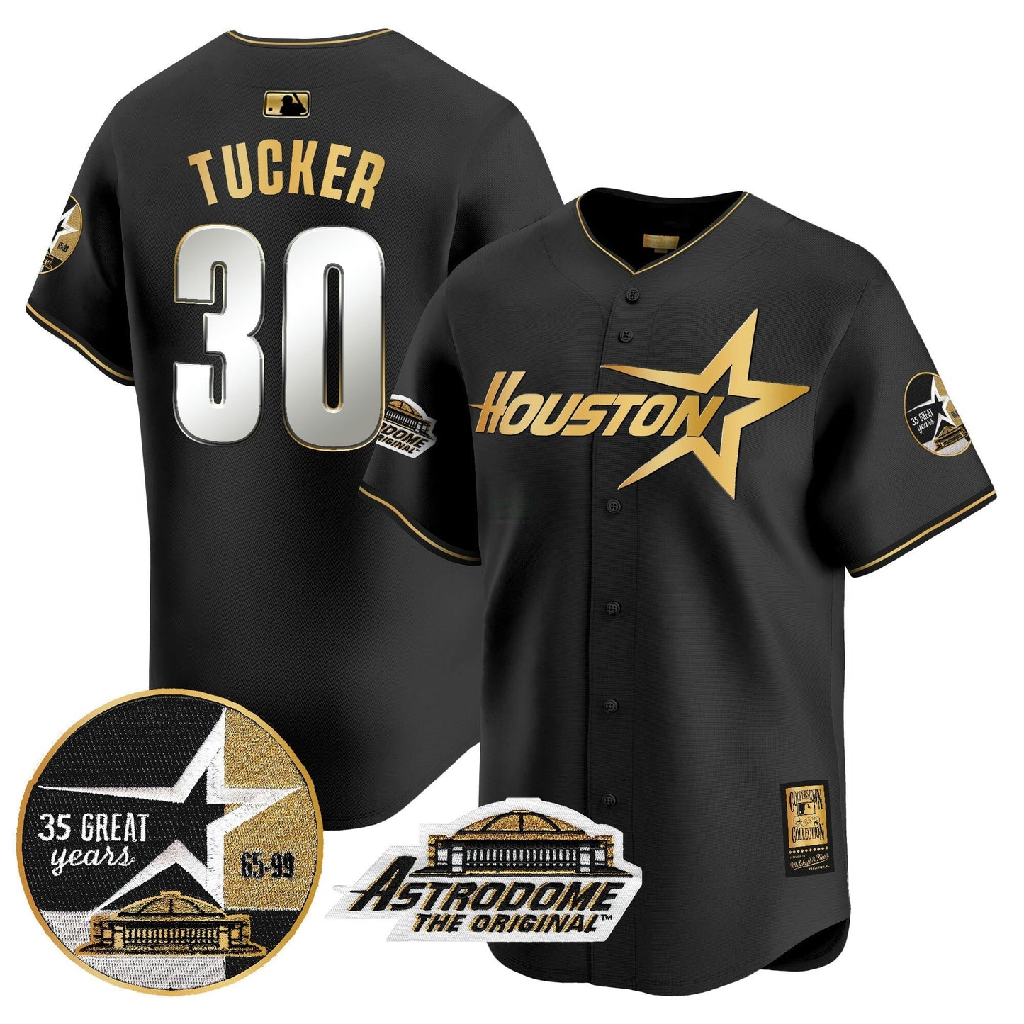 Camisa MLB Men’s 1999 Throwback 35th & Astrodome Patch Vapor Premier Limited Jersey V2