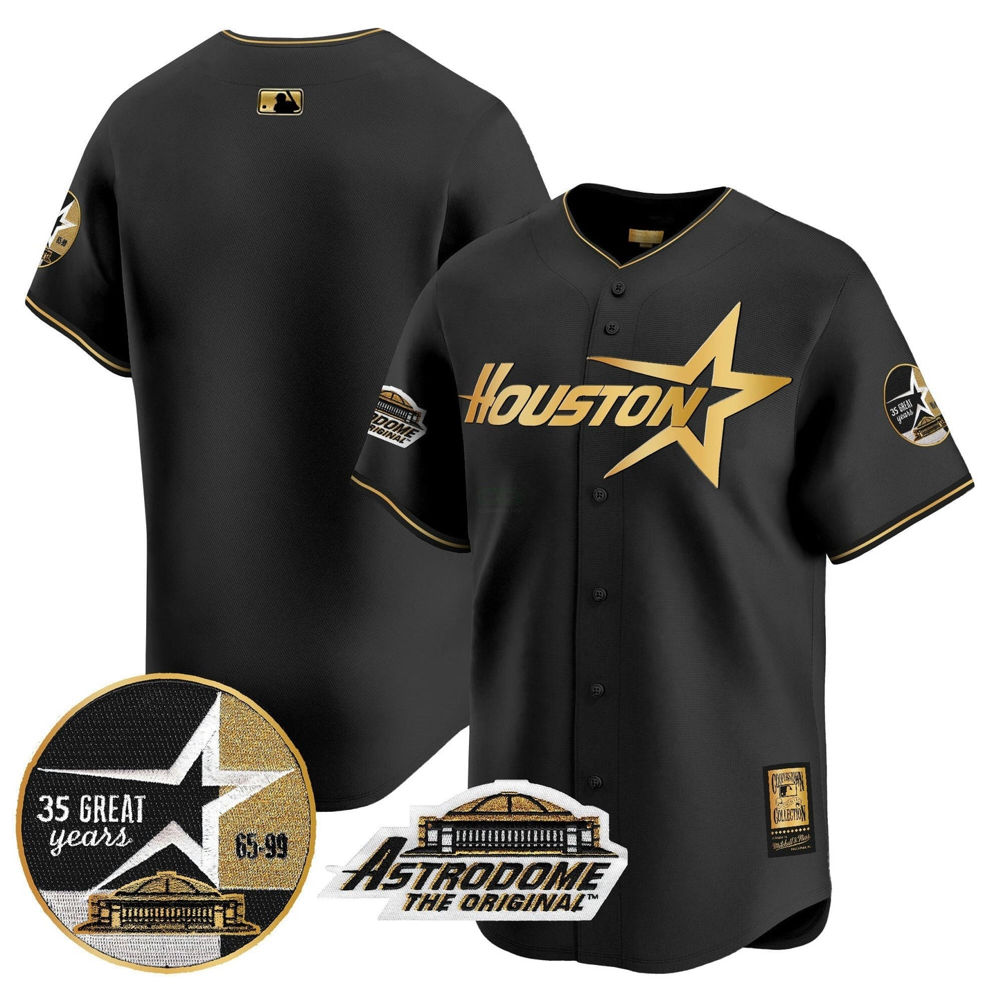 Camisa MLB Men’s 1999 Throwback 35th & Astrodome Patch Vapor Premier Limited Jersey V2