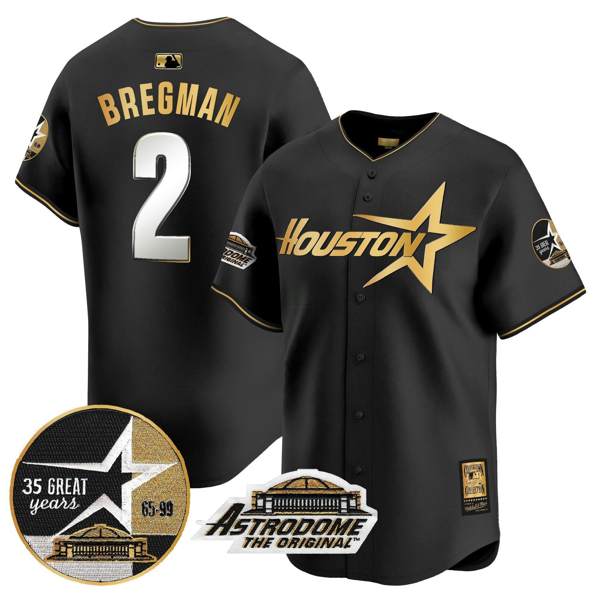 Camisa MLB Men’s 1999 Throwback 35th & Astrodome Patch Vapor Premier Limited Jersey V2