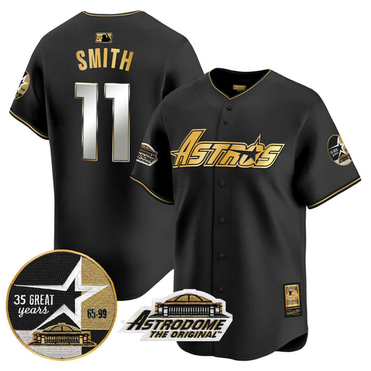 Camisa MLB Men’s 1999 Throwback 35th & Astrodome Patch Vapor Premier Limited Jersey V3