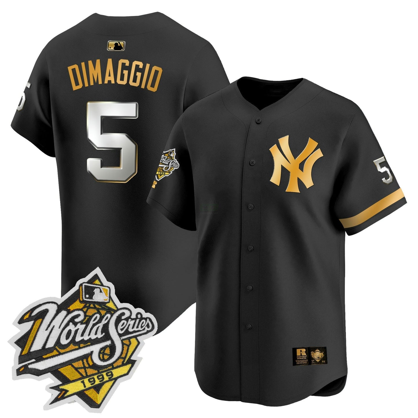 Camisa MLB Men’s 1999 Throwback Joe DiMaggio Patch Vapor Premier Limited Jersey