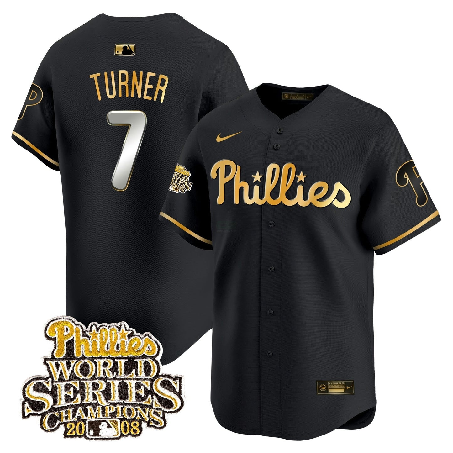 Camisa MLB Men’s 2008 World Series Champions Patch Vapor Premier Limited Jersey