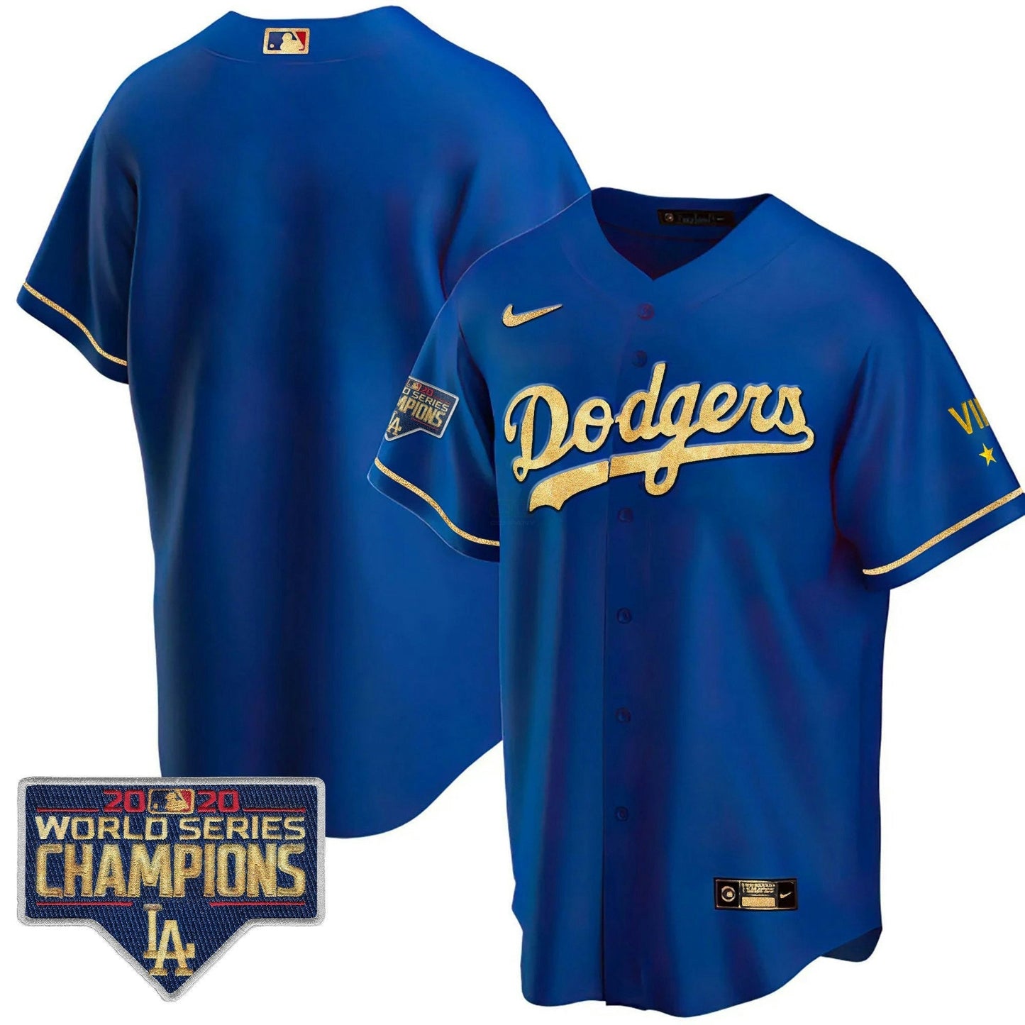 Camisa MLB Men’s 2020 World Series Champions Rush Dourada Jersey