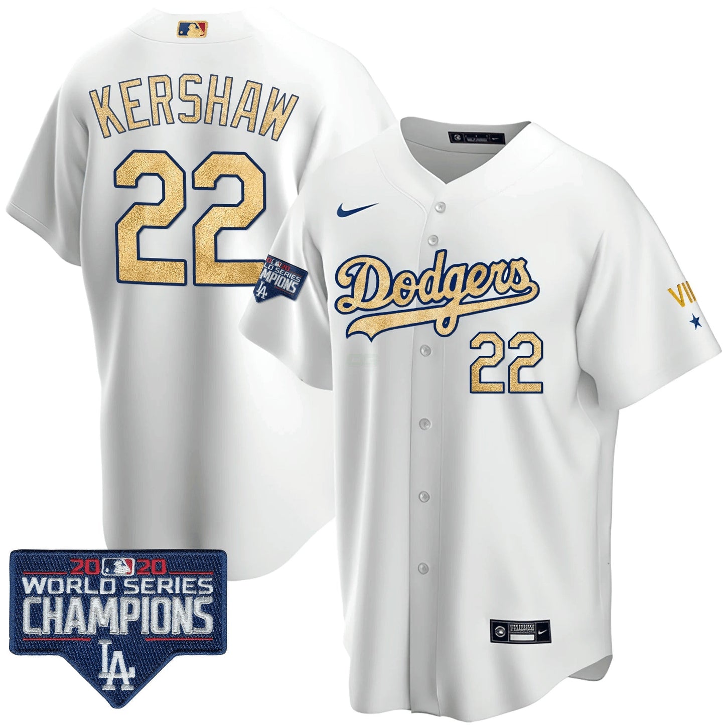 Camisa MLB Men’s 2020 World Series Champions Rush Dourada Jersey