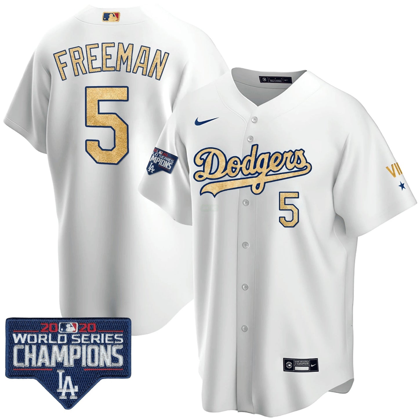 Camisa MLB Men’s 2020 World Series Champions Rush Dourada Jersey