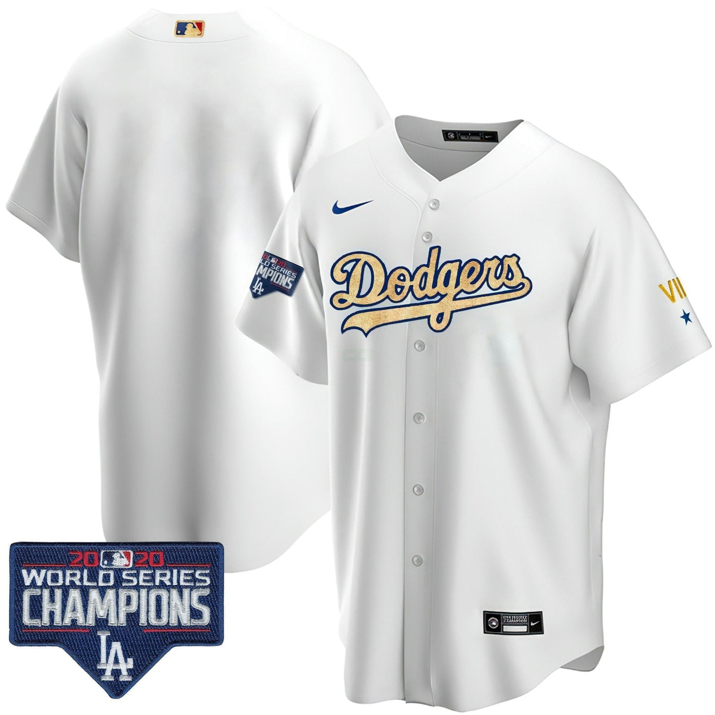 Camisa MLB Men’s 2020 World Series Champions Rush Dourada Jersey