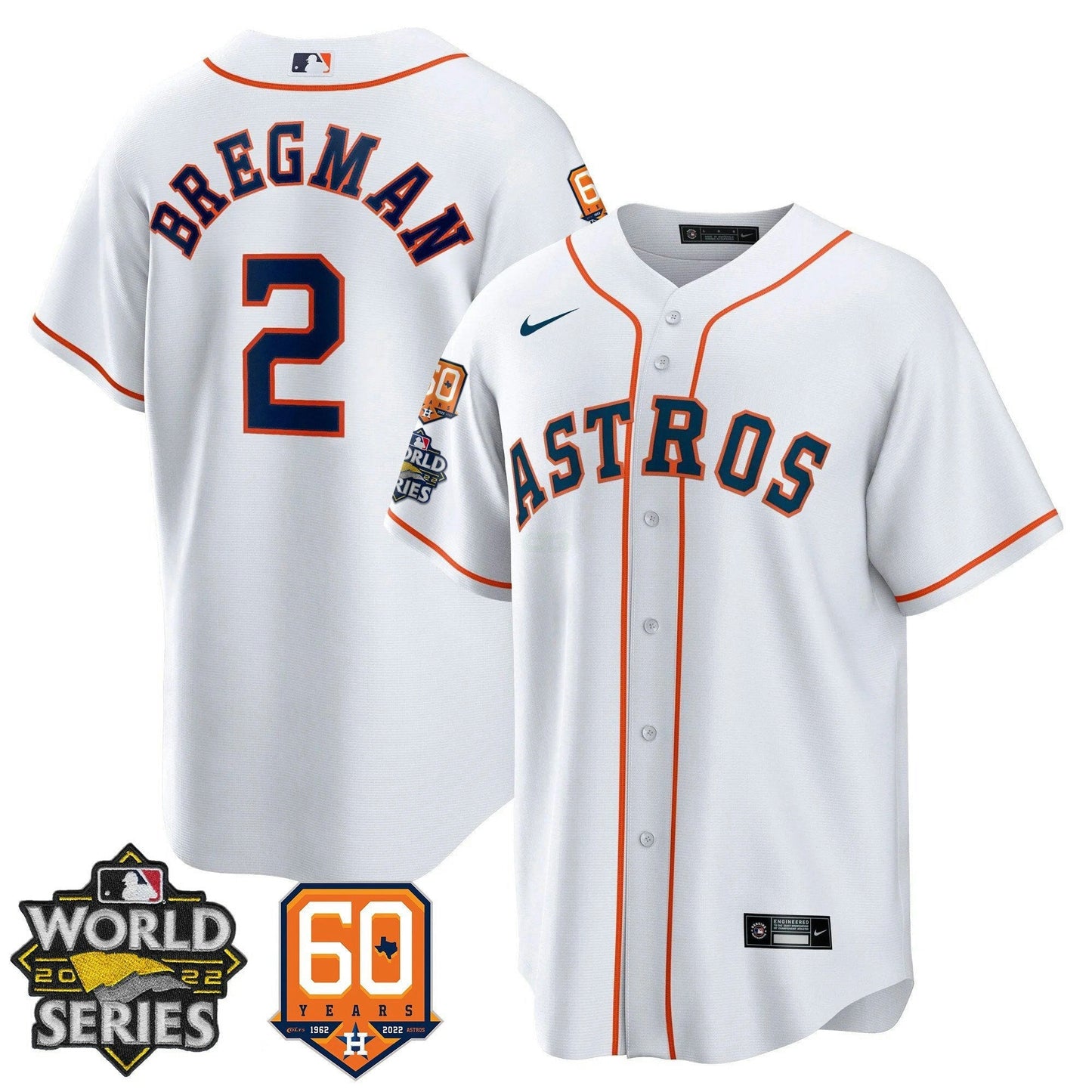 Camisa MLB Men’s 2022 World Series & 60th Patch Jersey