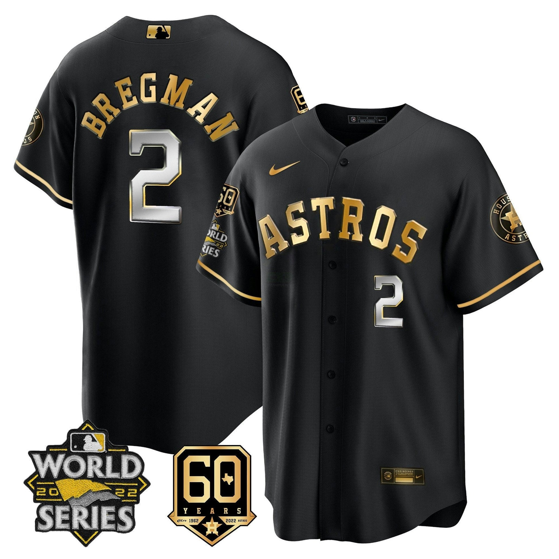 Camisa MLB Men’s 2022 World Series & 60th Patch Jersey
