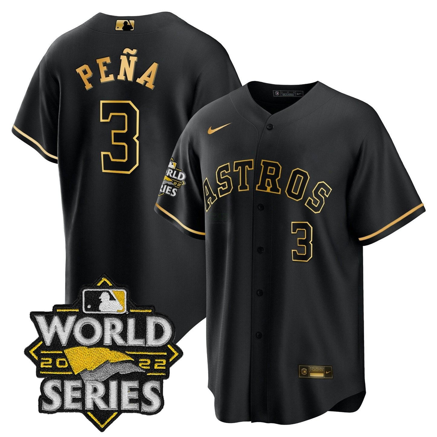 Camisa MLB Men’s 2022 World Series Dourada Limited Jersey