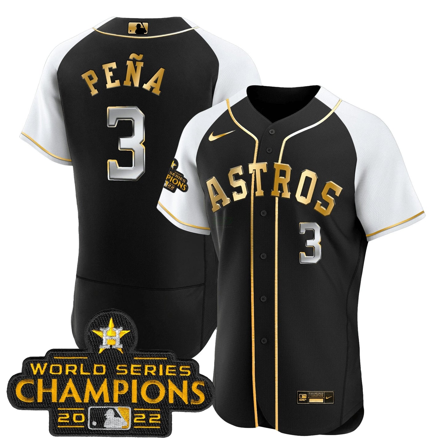 Camisa MLB Men’s 2023 Dourada Flex Base Collection Jersey