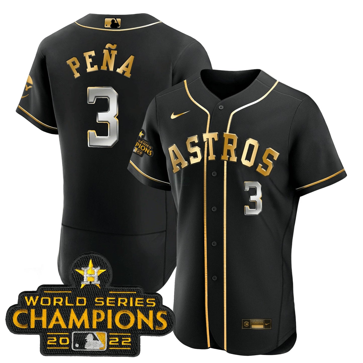 Camisa MLB Men’s 2023 Dourada Flex Base Collection Jersey
