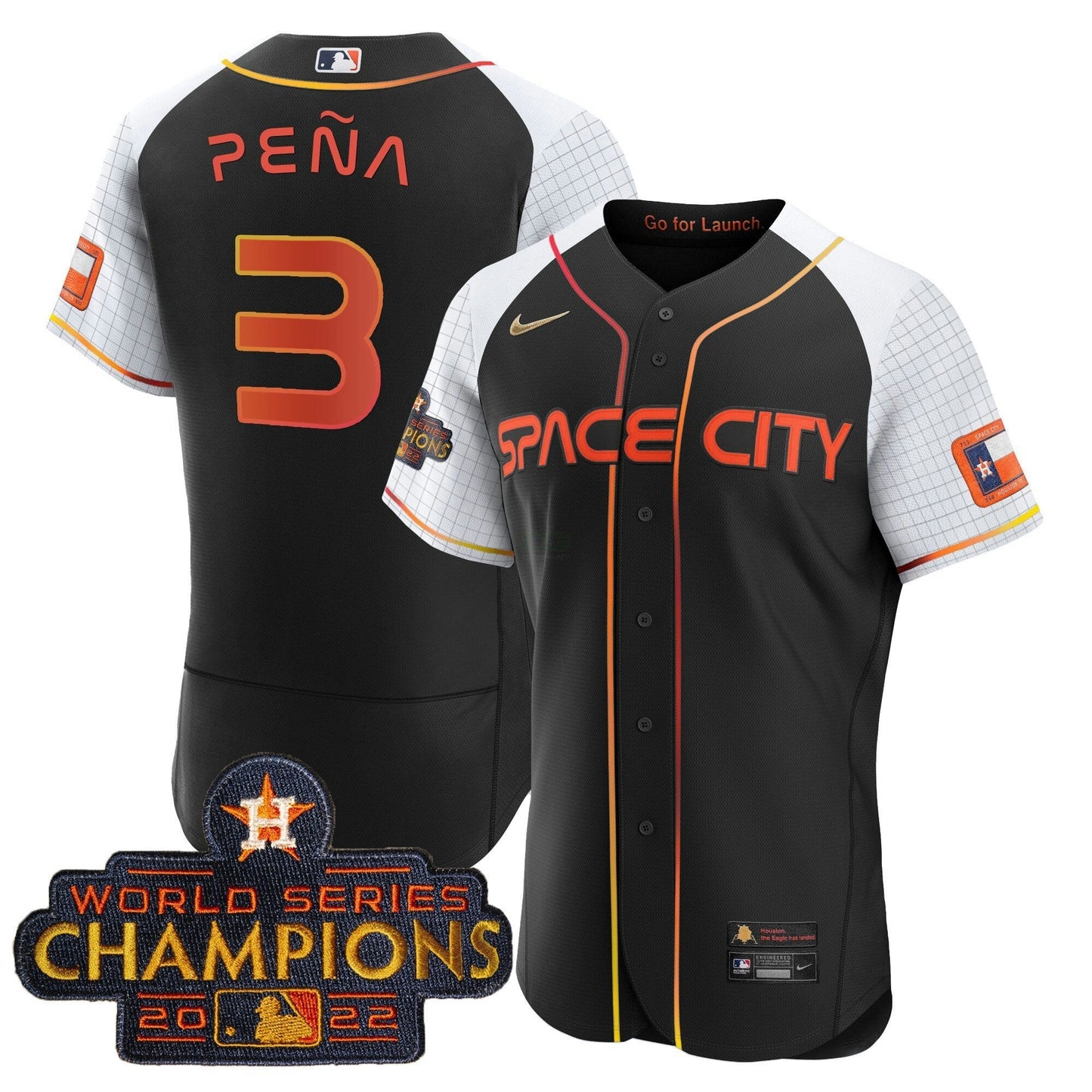 Camisa MLB Men’s 2023 Space City Champions Alternativa Flex Jersey