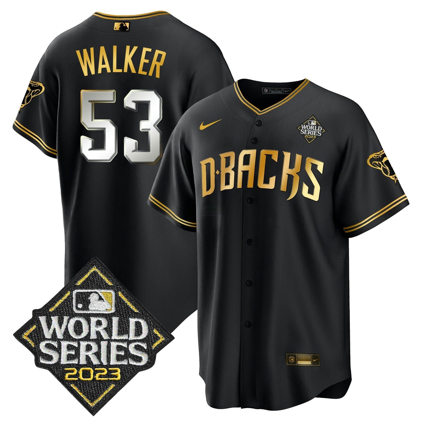 Camisa MLB Men’s 2023 World Series Cool Base Dourada Jersey V2