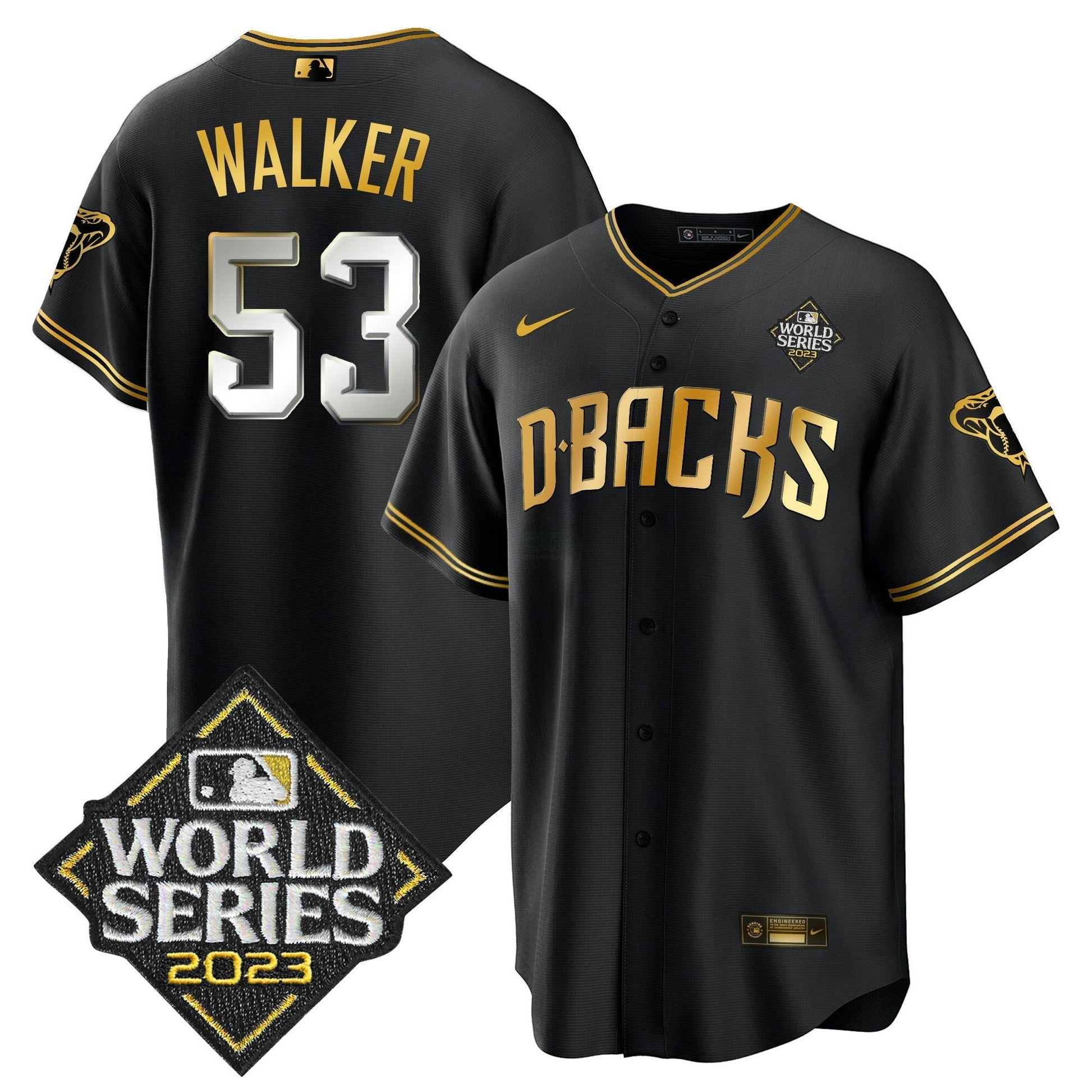 Camisa MLB Men’s 2023 World Series Cool Base Dourada Jersey V2